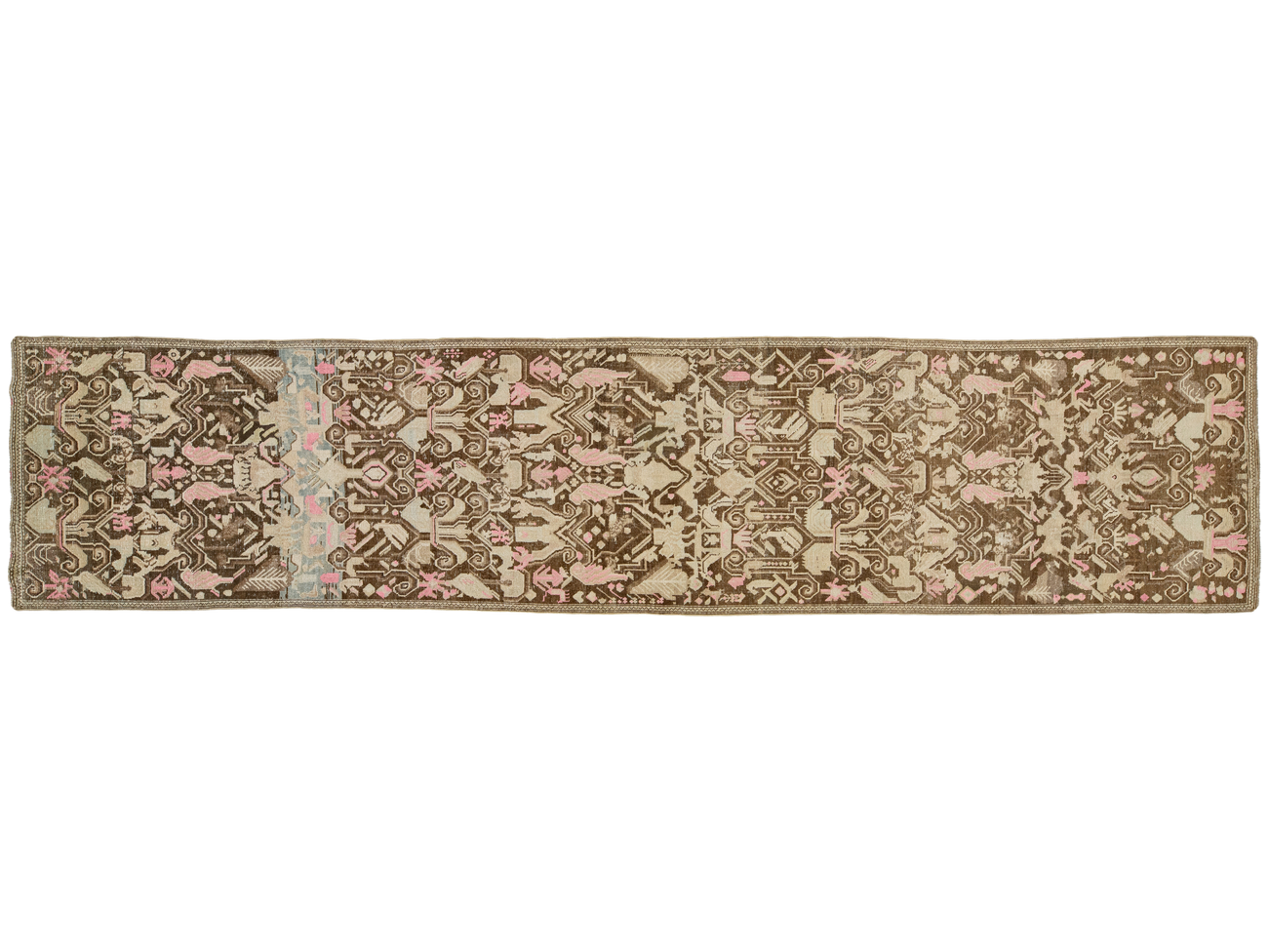 Antique Karabagh Wool Runner 3 X 15