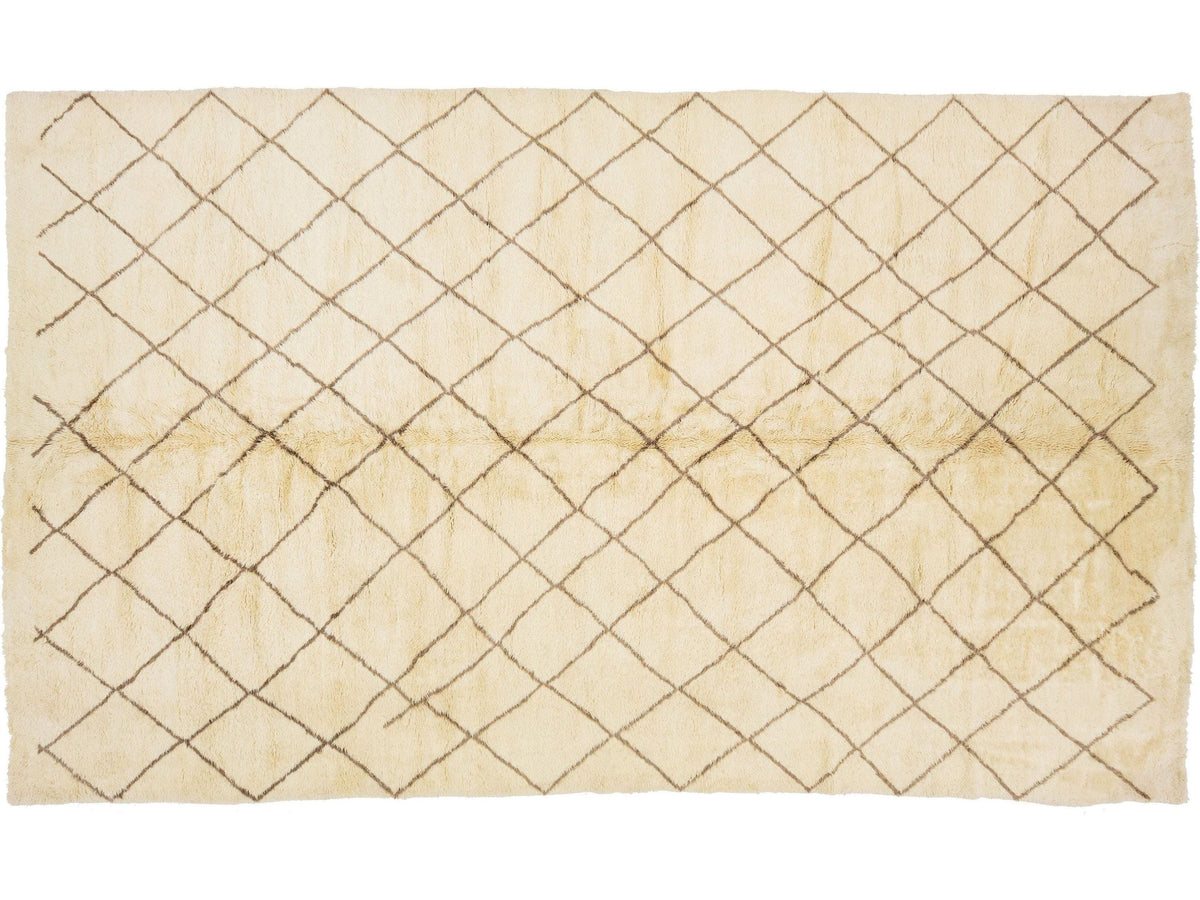 Modern Moroccan Wool Rug 10 X 17