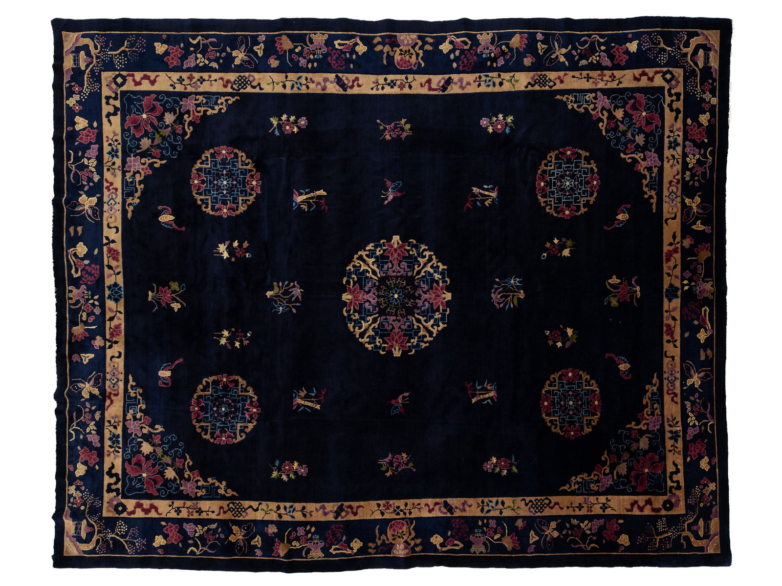 Antique Art Deco Chinese Rug 9 X 11