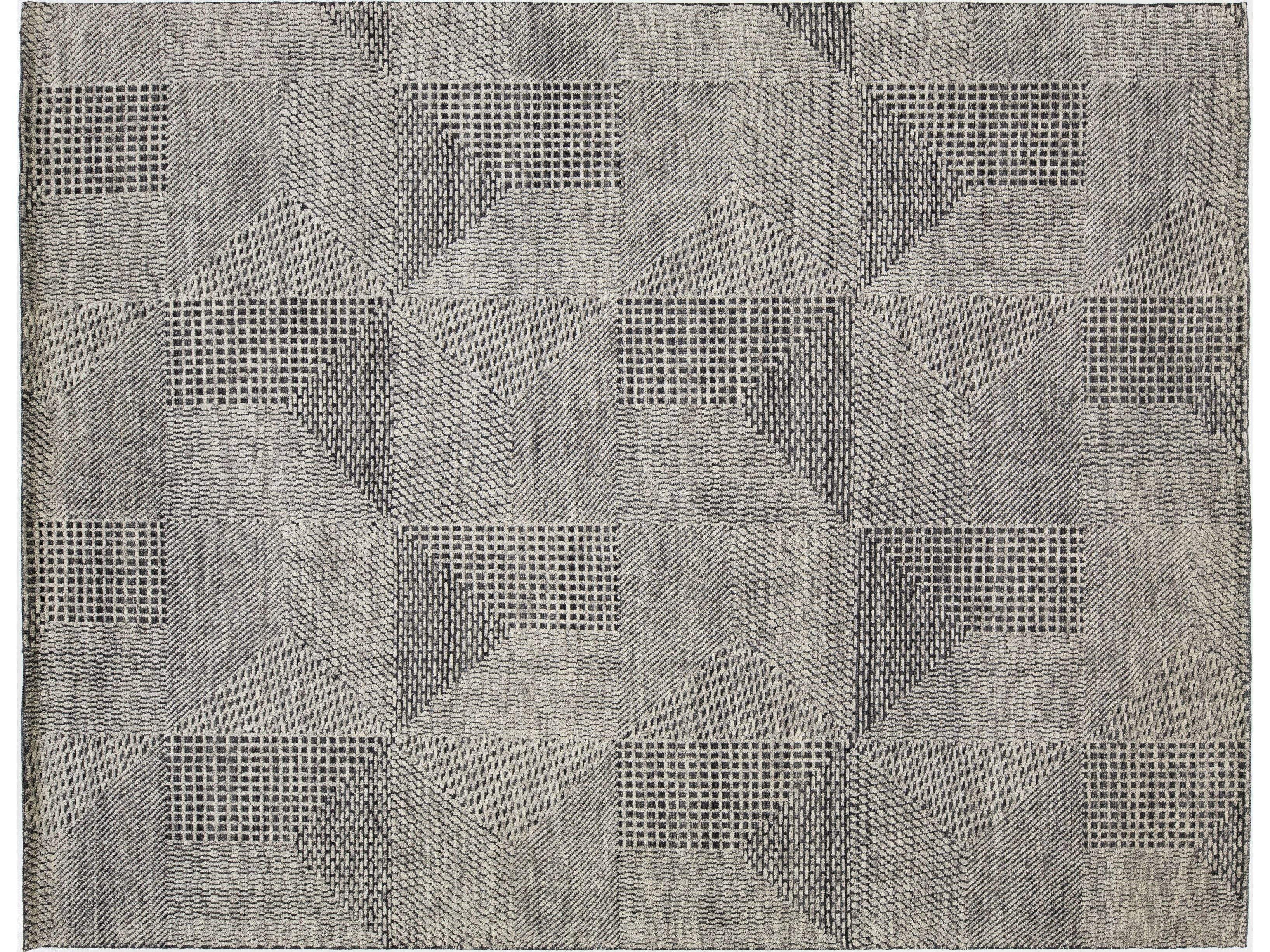 Under Rungs Modern Moroccan Wool Rug 9 X 12 – Apadana Rugs & Carpets