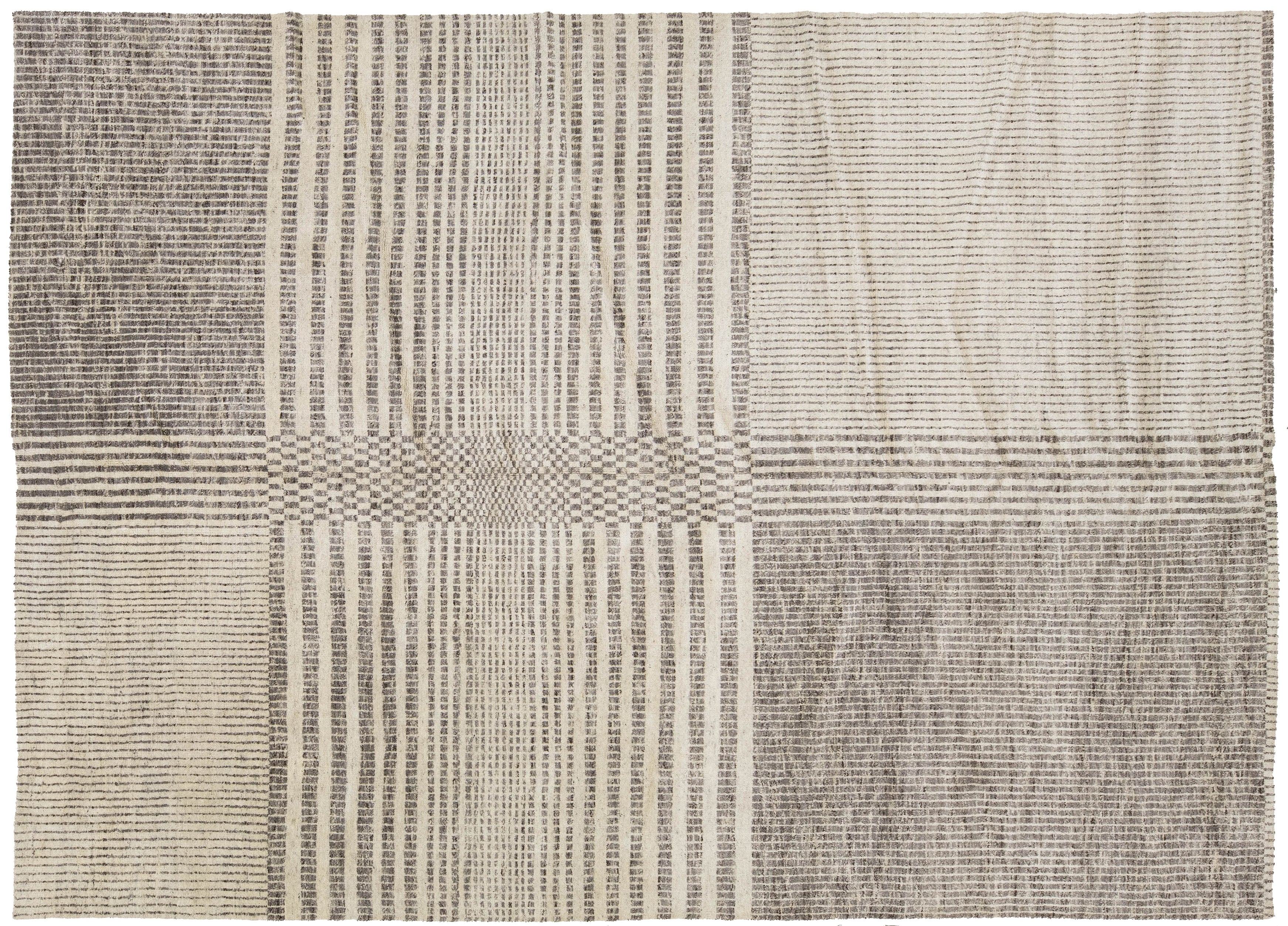 Modern Wool Rug 10 X 14