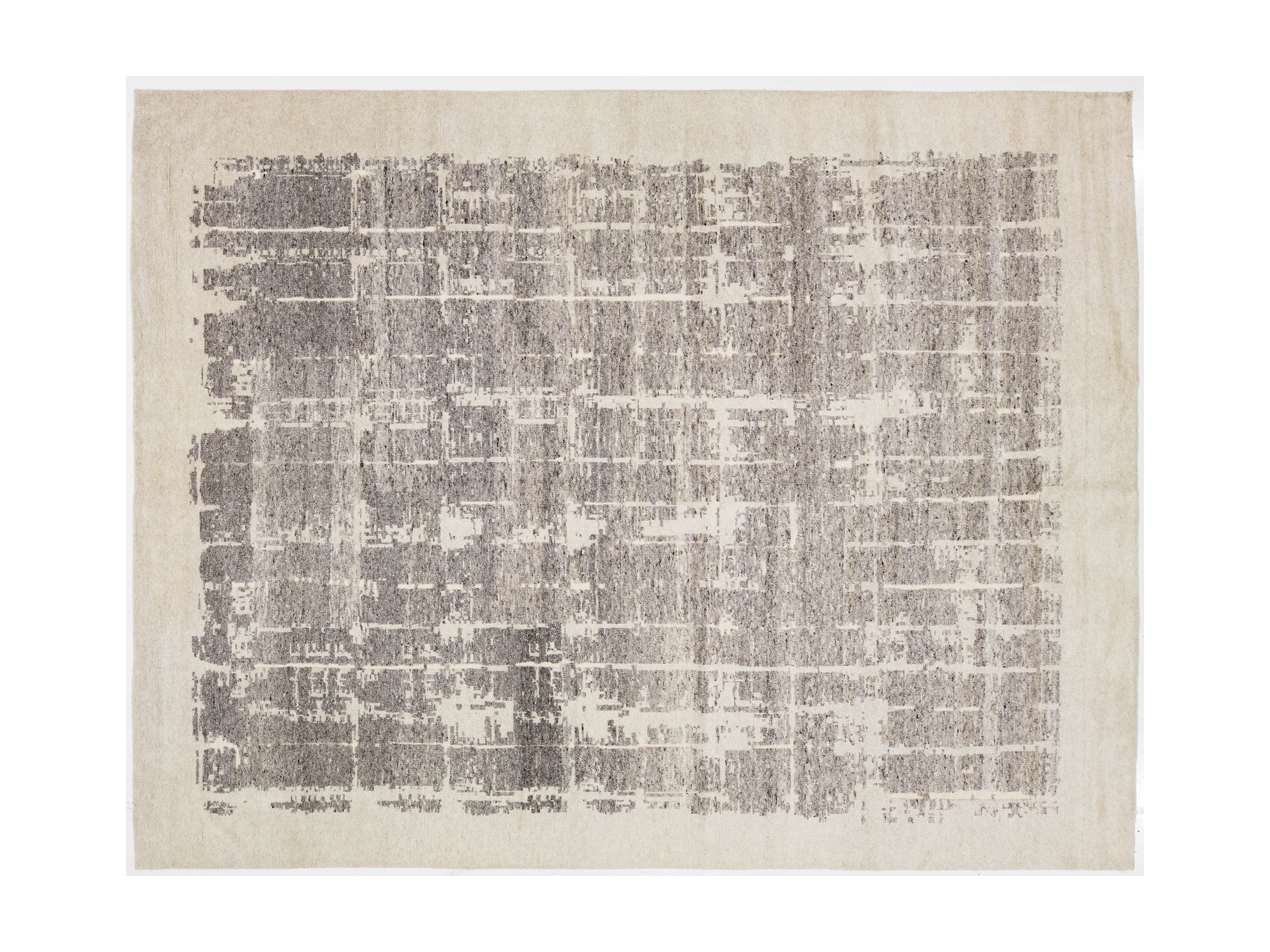 Modern Wool Rug 12 X 15
