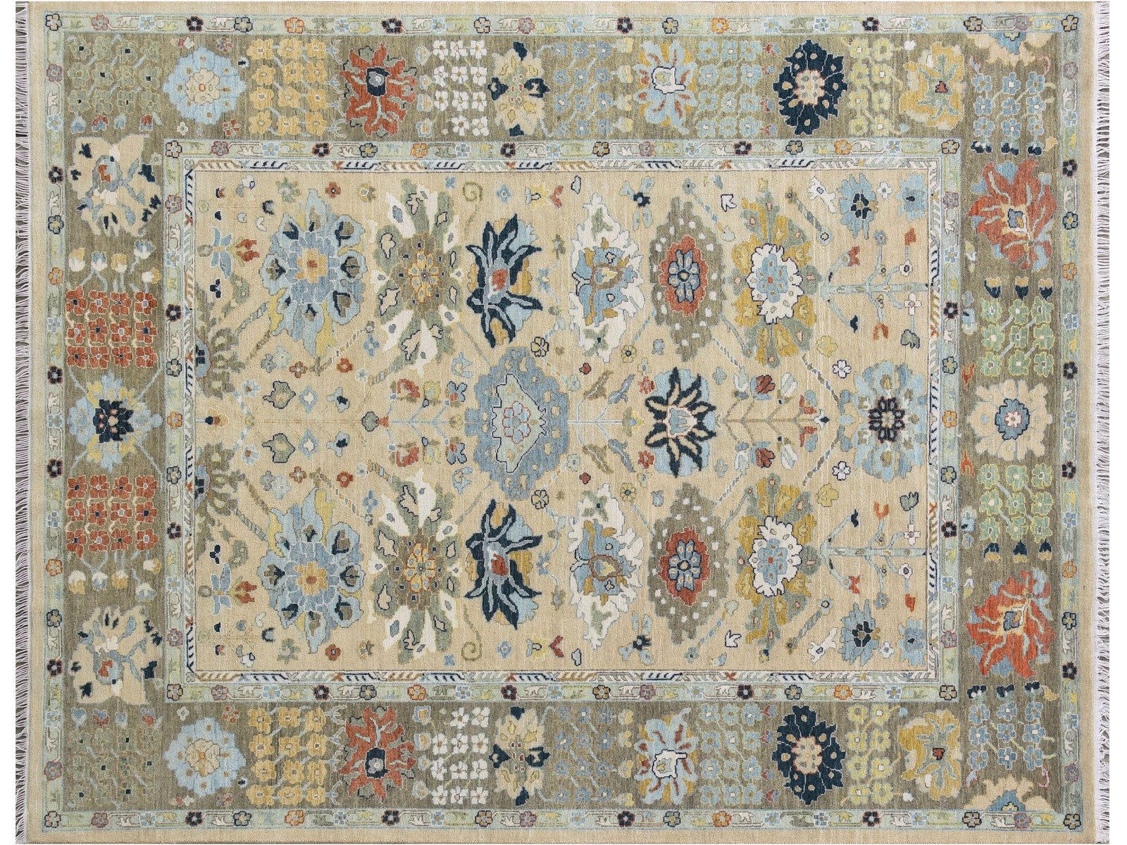 Modern Oushak Wool Rug 8 X 10 -Made to order-