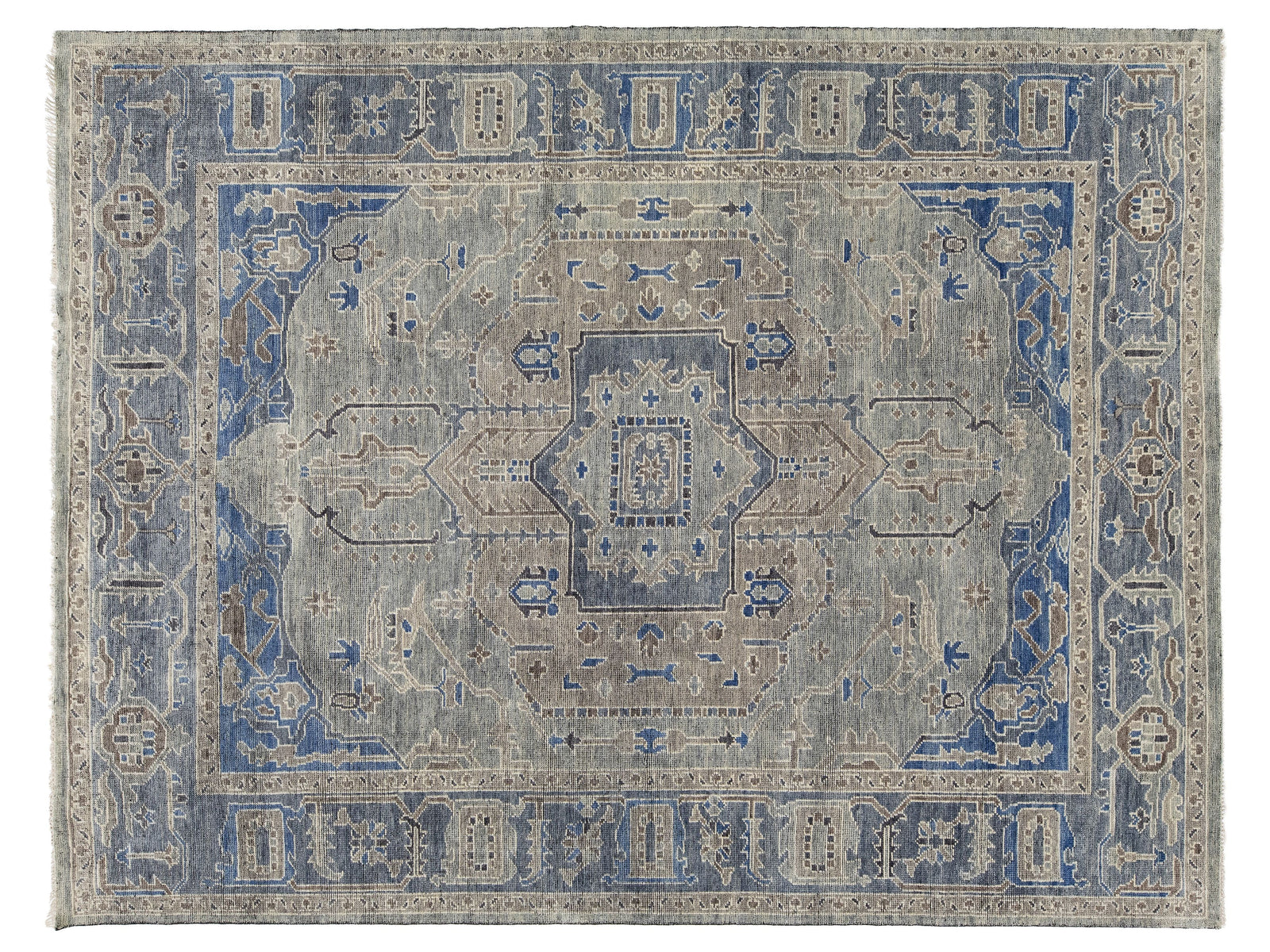 Modern Oushak Wool Rug 9 X 12