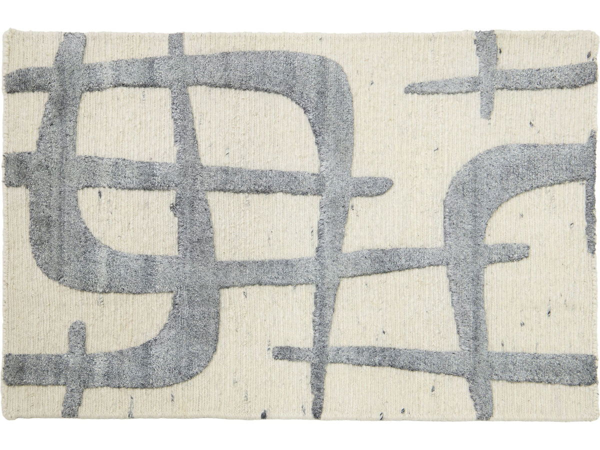 Modern Wool and Viscose Custom Rug