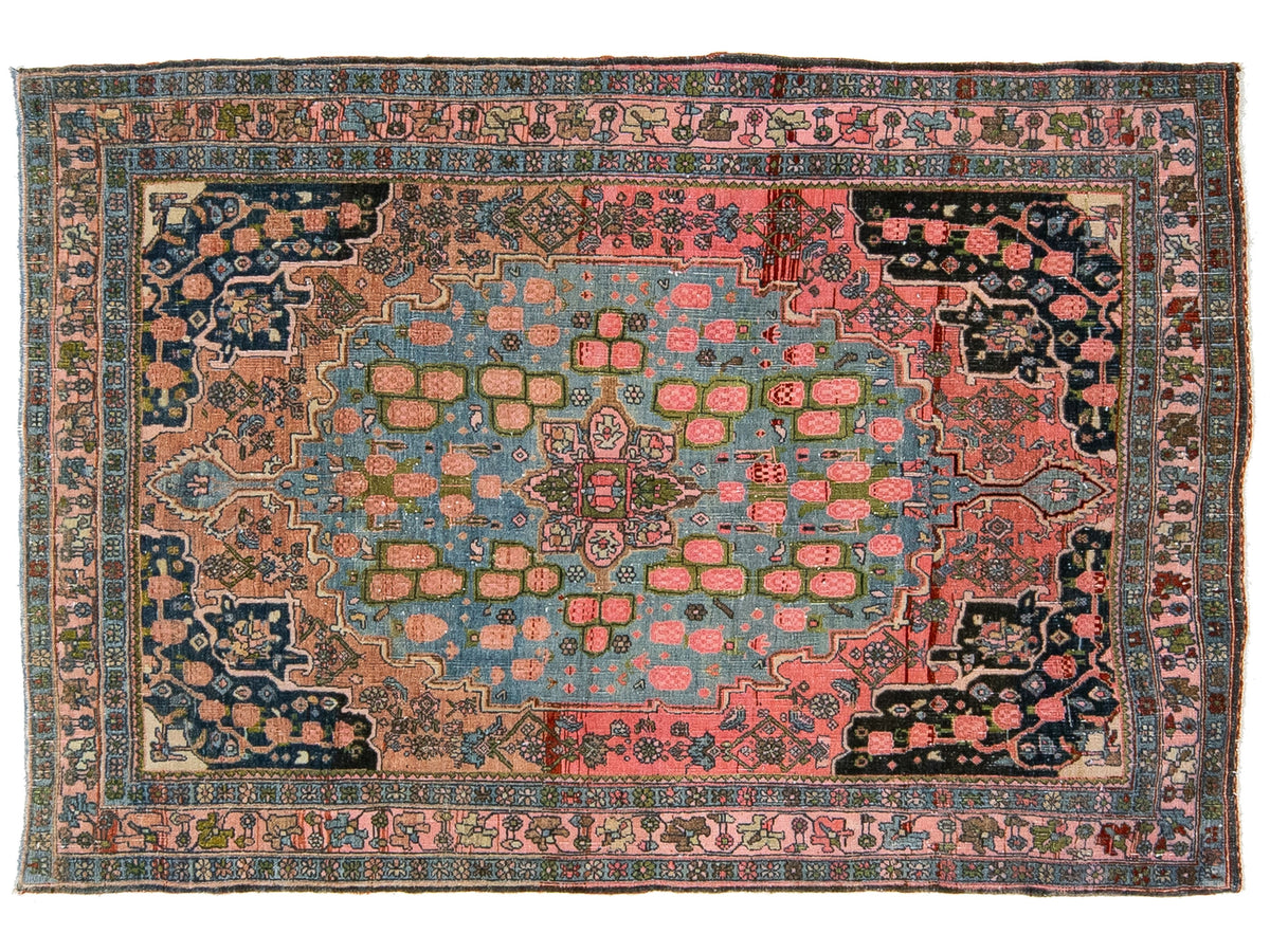 Antique Bidjar Wool Rug 4 X 5