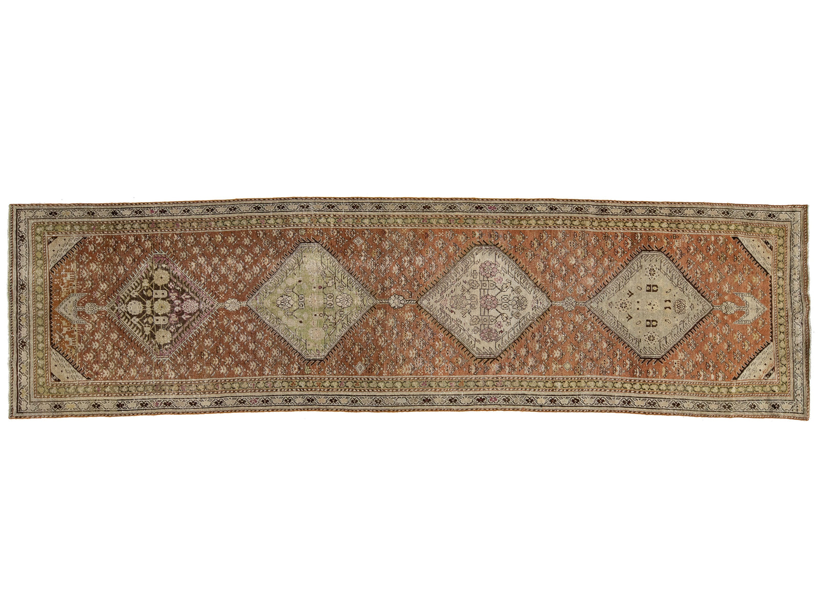 Antique Malayer Wool Runner 3 X 11