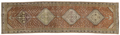 Antique Malayer Wool Runner 3 X 11