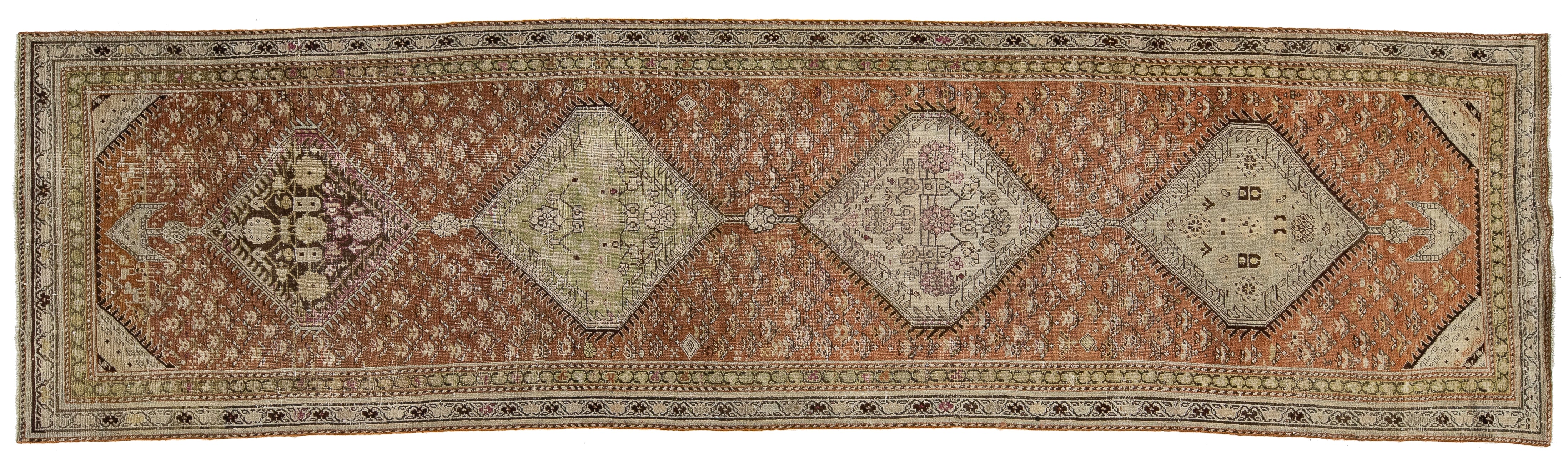 Antique Malayer Wool Runner 3 X 11