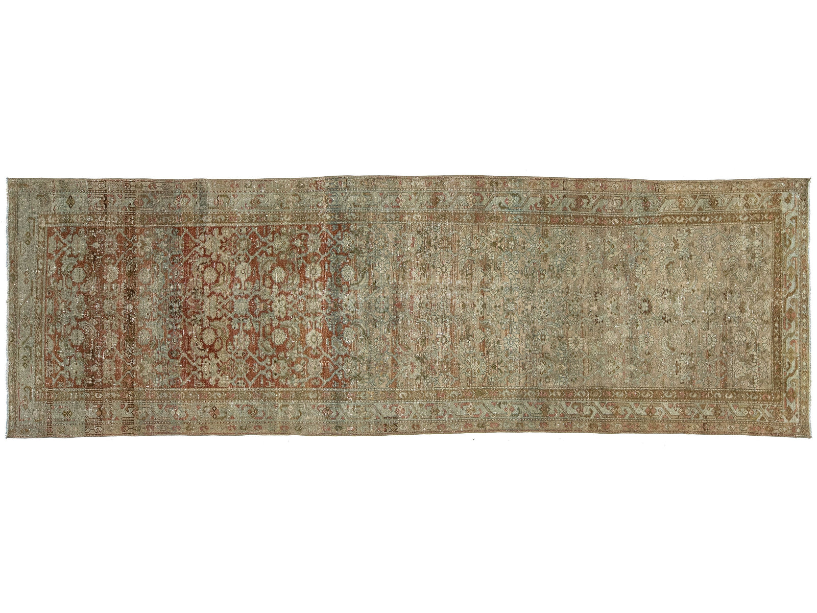 Antique Malayer Wool Runner 3 X 10