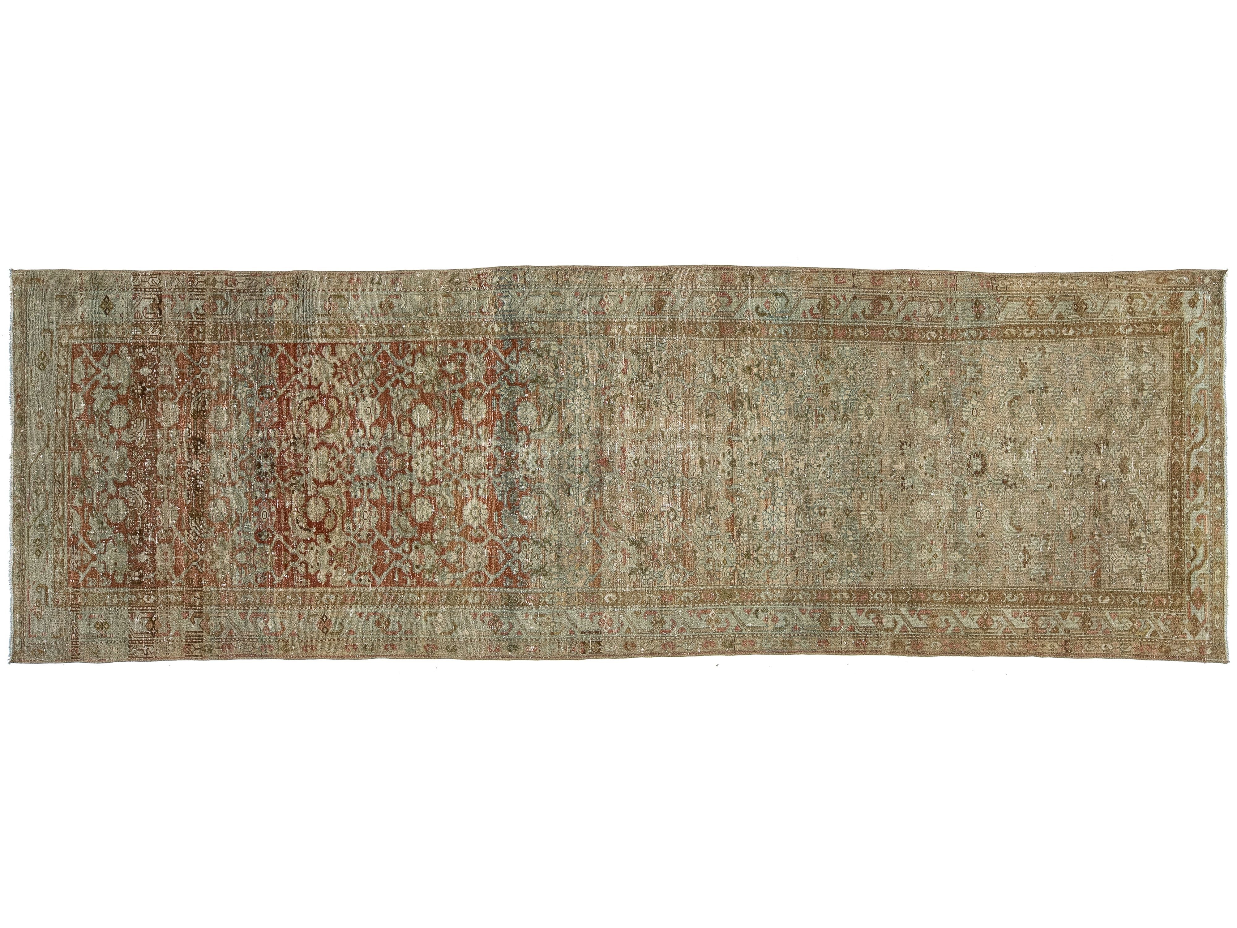 Antique Malayer Wool Runner 3 X 10
