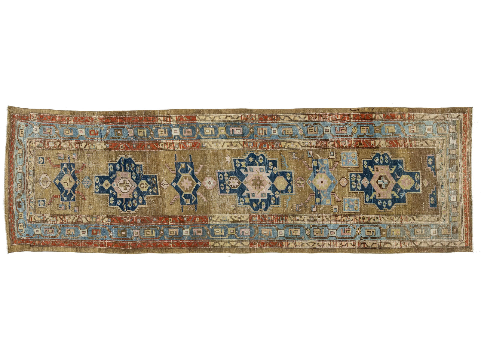 Antique Heriz Wool Runner 4 X 11
