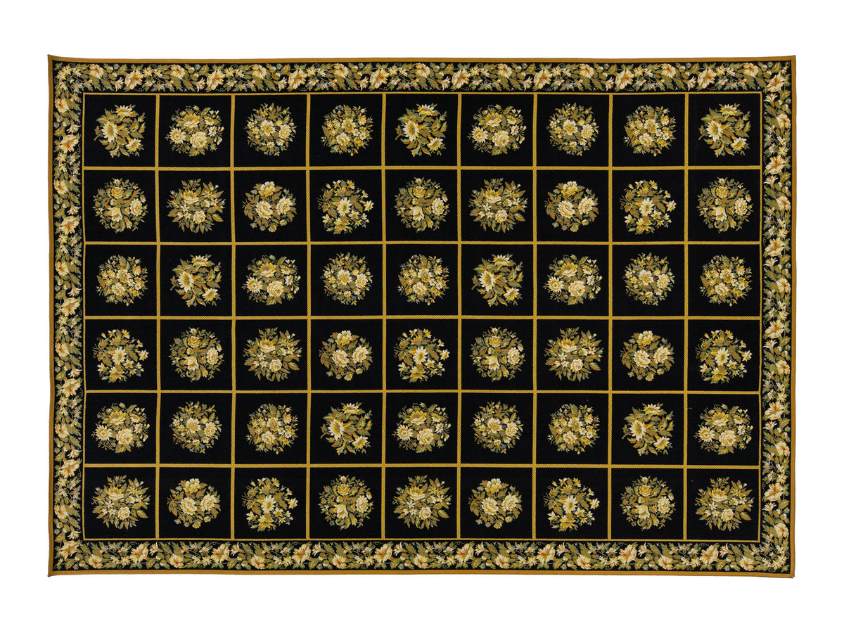 Vintage French Aubusson Wool Rug 11 X 16