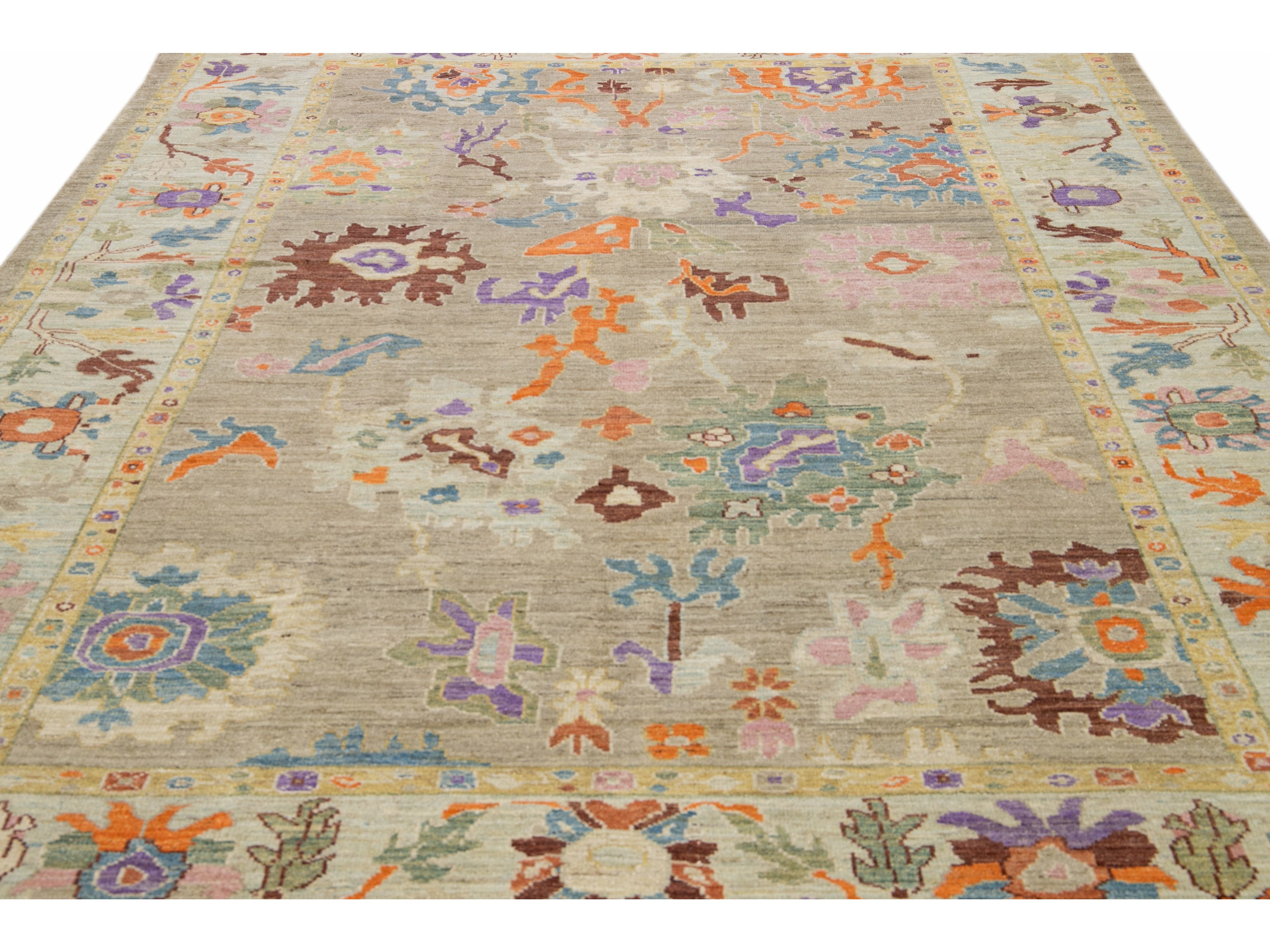 Modern Sultanabad Wool Rug 8 X 12