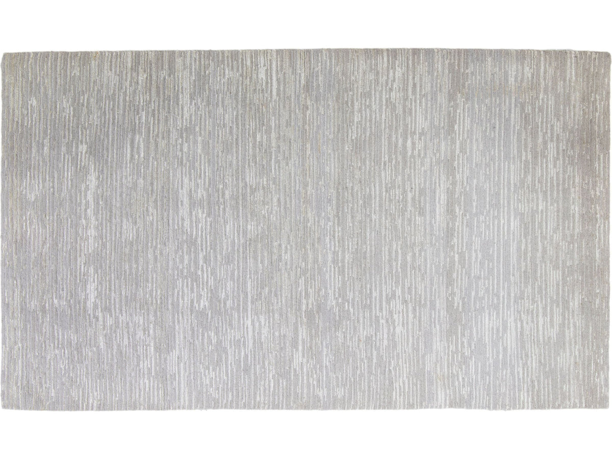 Contemporary Wool and Bamboo Silk Custom Rug
