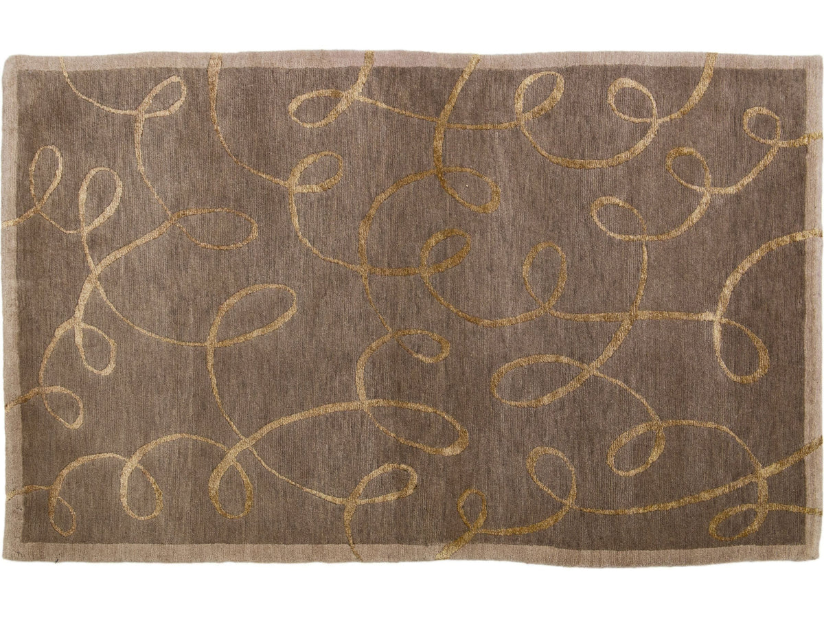 Contemporary Wool and Silk Custom Rug