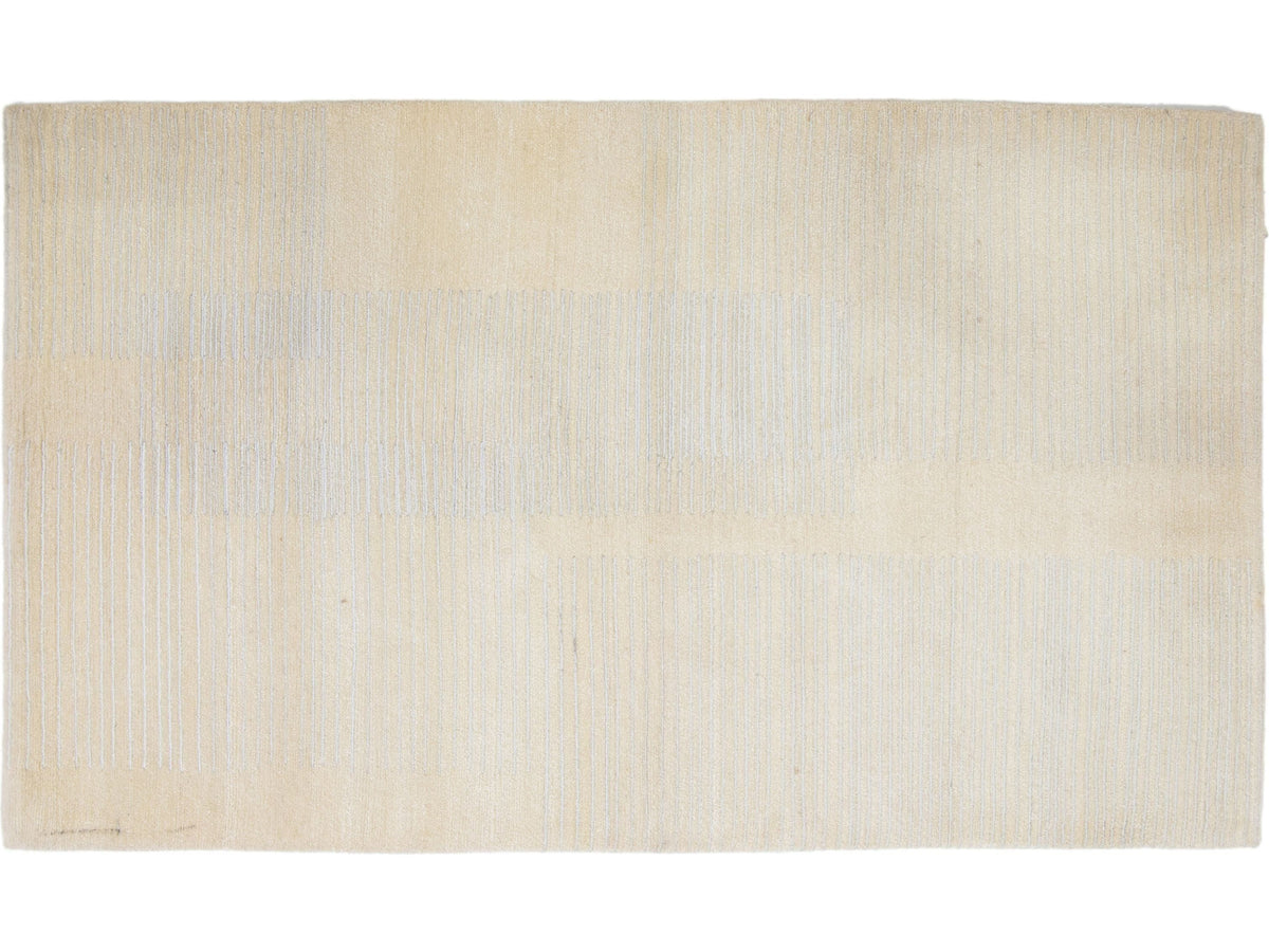 Contemporary Wool, Bamboo Silk and Linen Custom Rug