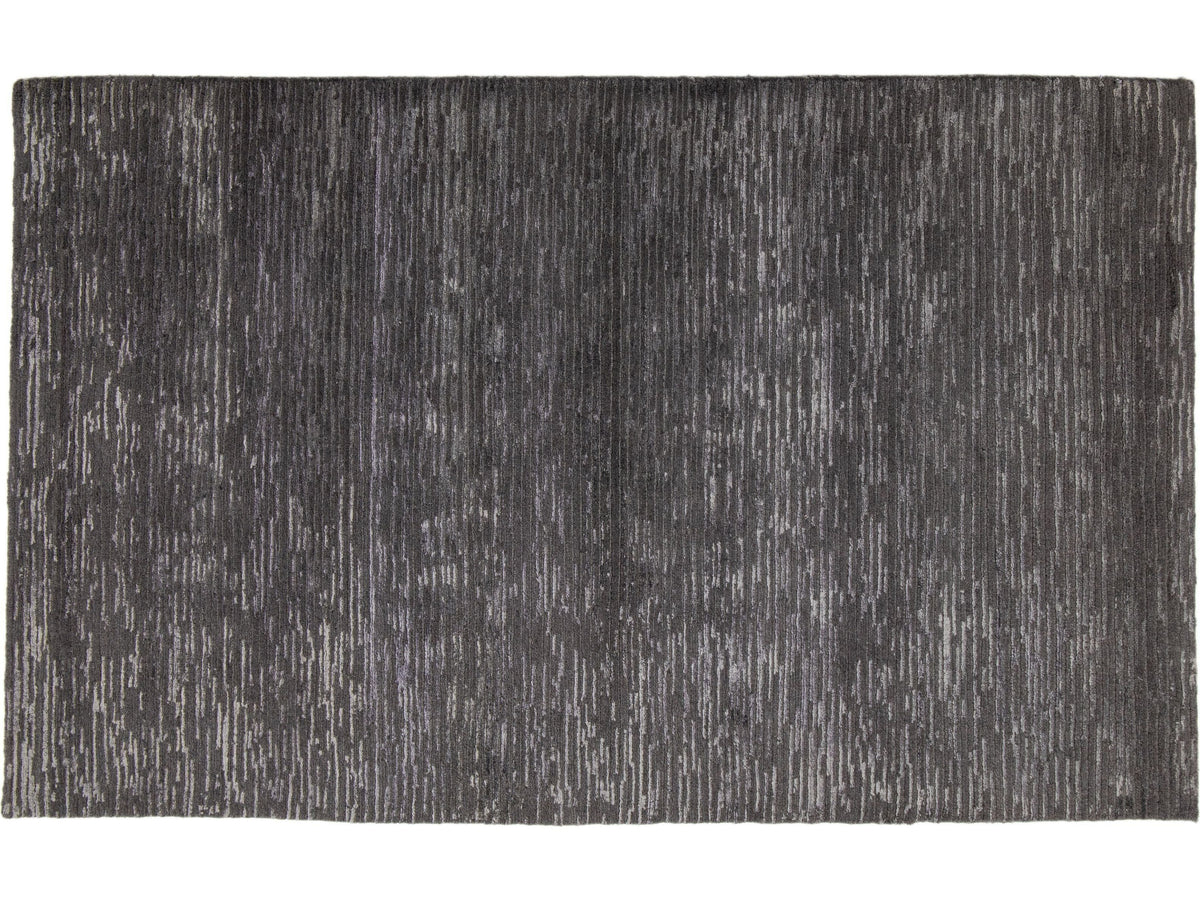 Contemporary Wool and Bamboo Silk Custom Rug