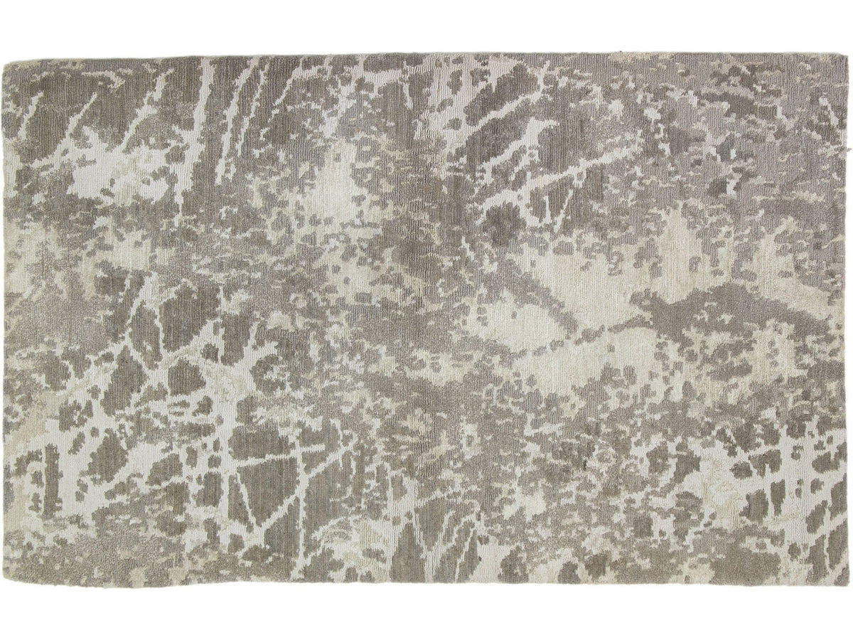 Contemporary Wool, Silk and Linen Custom Rug