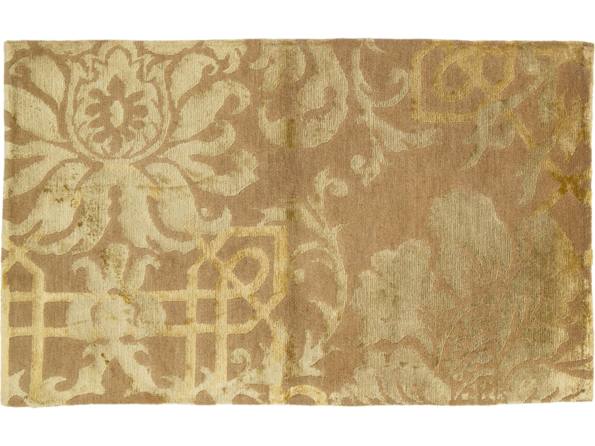 Contemporary Wool and Bamboo Silk Custom Rug
