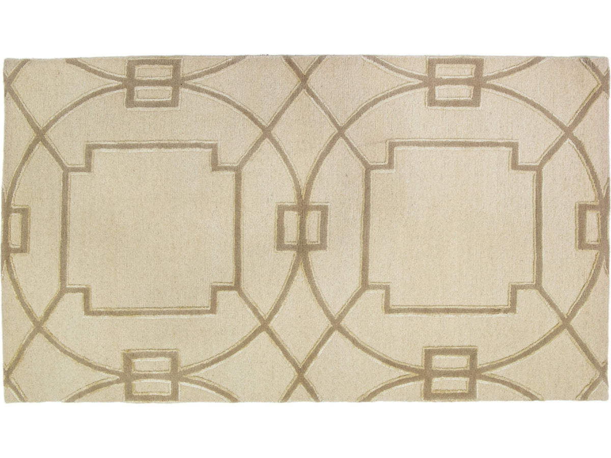 Contemporary Wool and Silk Custom Rug