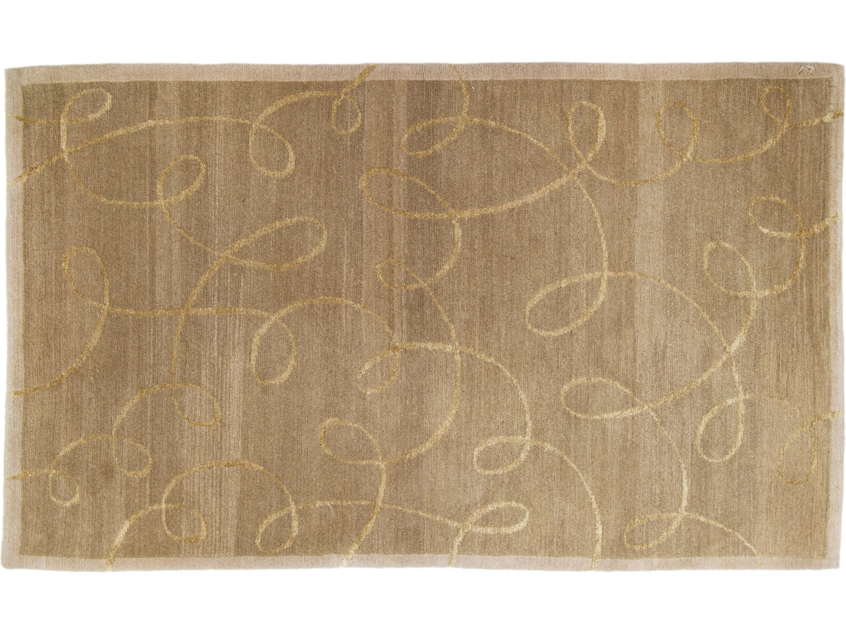 Contemporary Wool and Silk Custom Rug