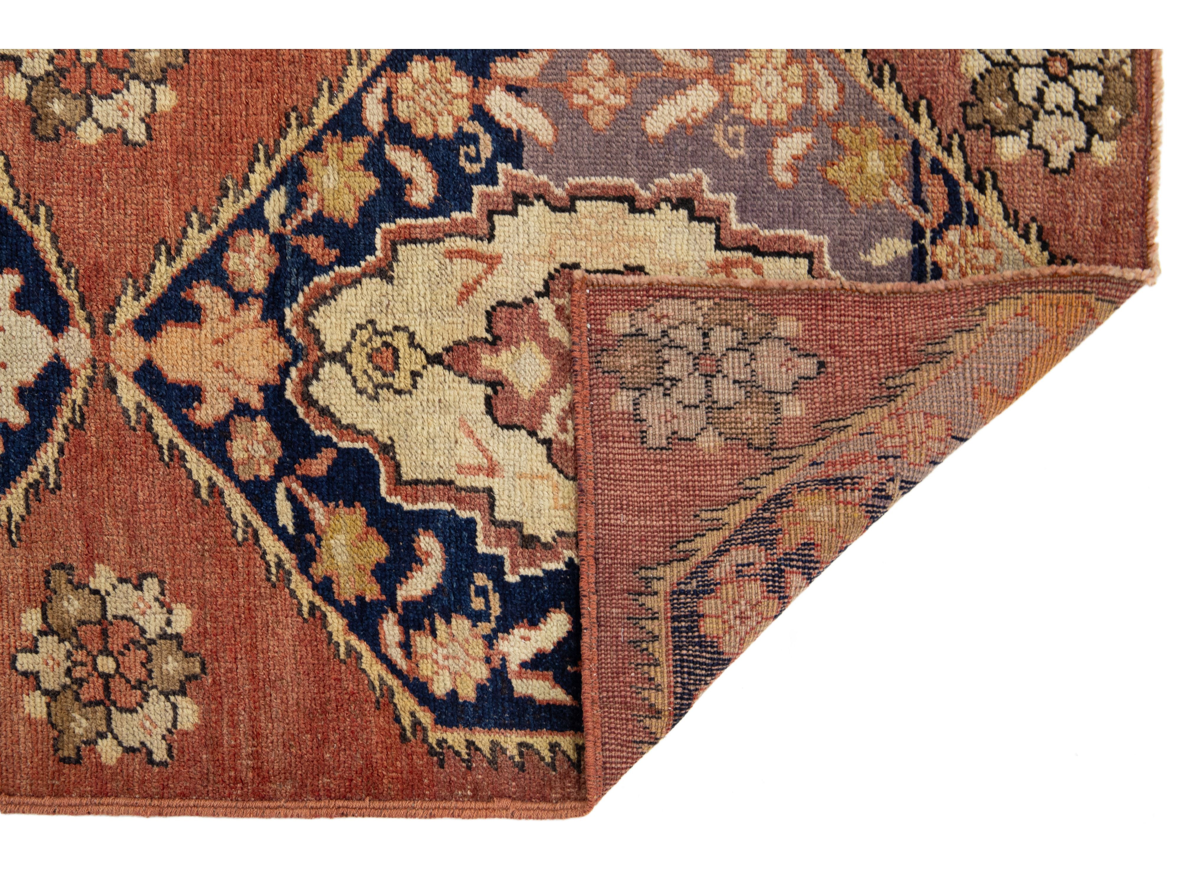 Vintage Turkish Anatolian Wool Runner Rug 3 X 8