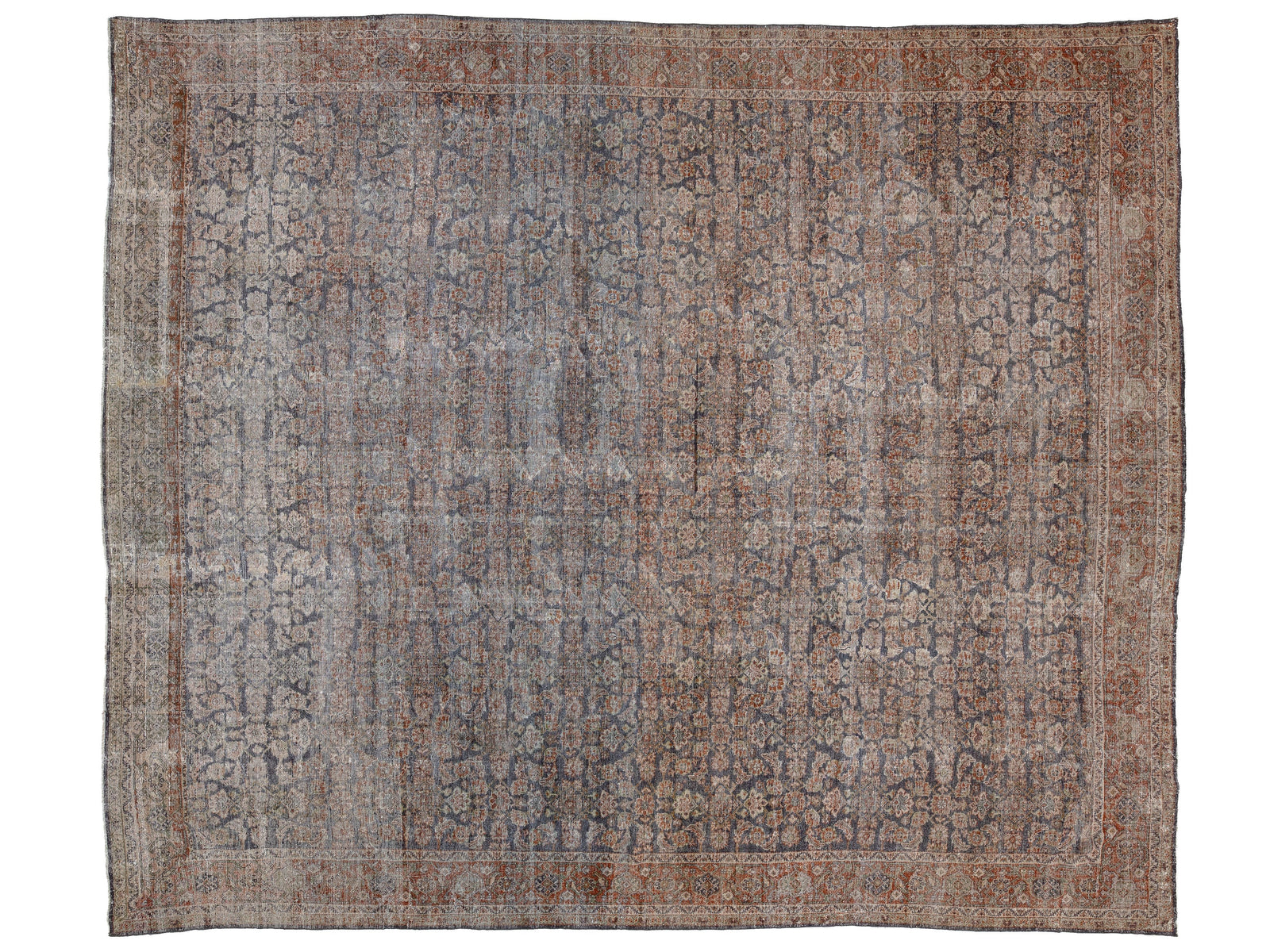 Antique Mahal Wool Rug 14 X 16