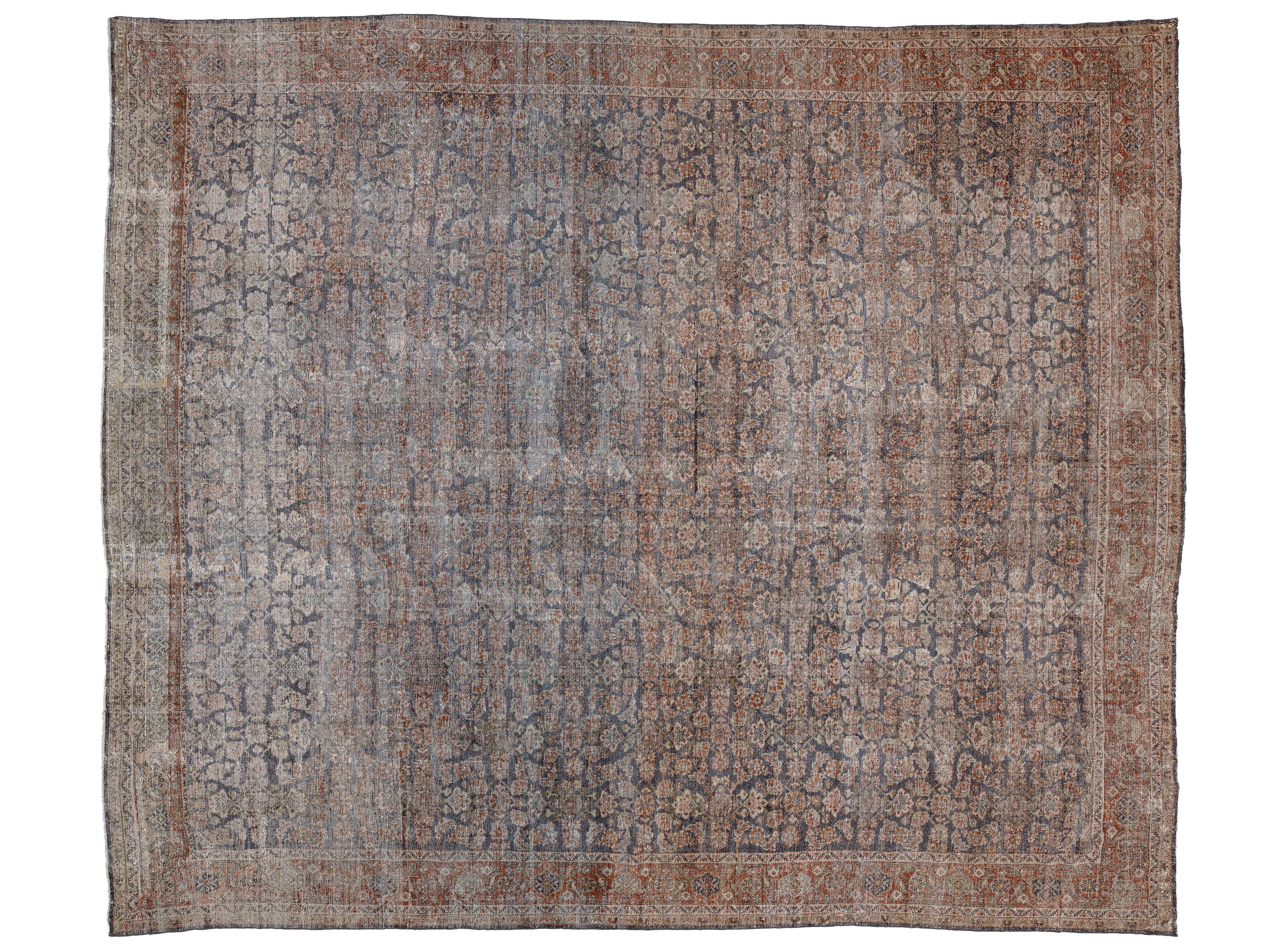 Antique Mahal Wool Rug 14 X 16