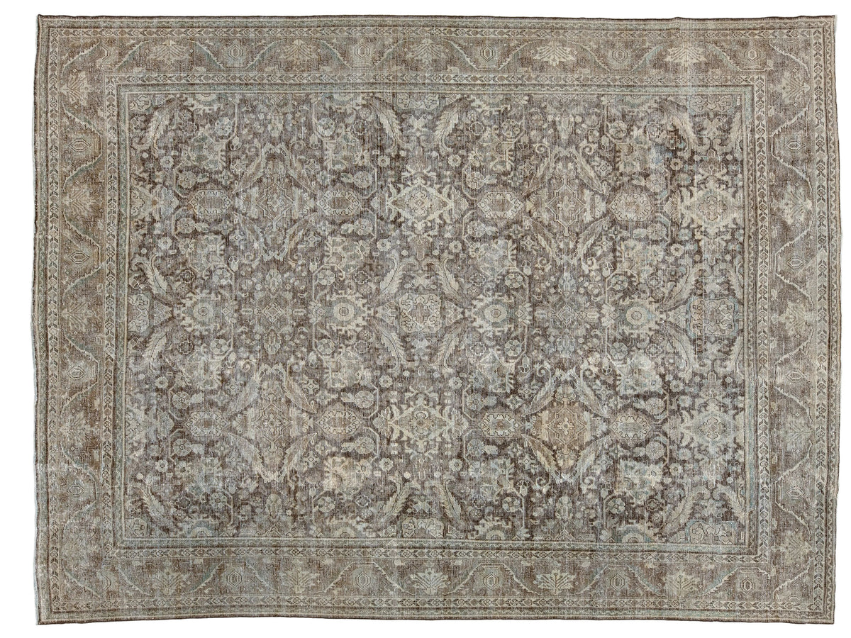 Antique Mahal Wool Rug 10 X 14