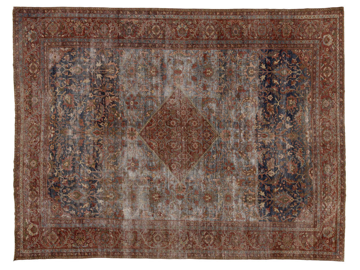 Antique Mahal Wool Rug 11 X 14