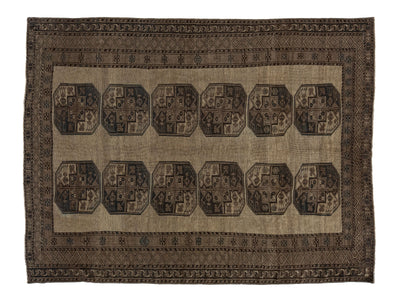 Antique Turkmen Wool Rug 8 X 10