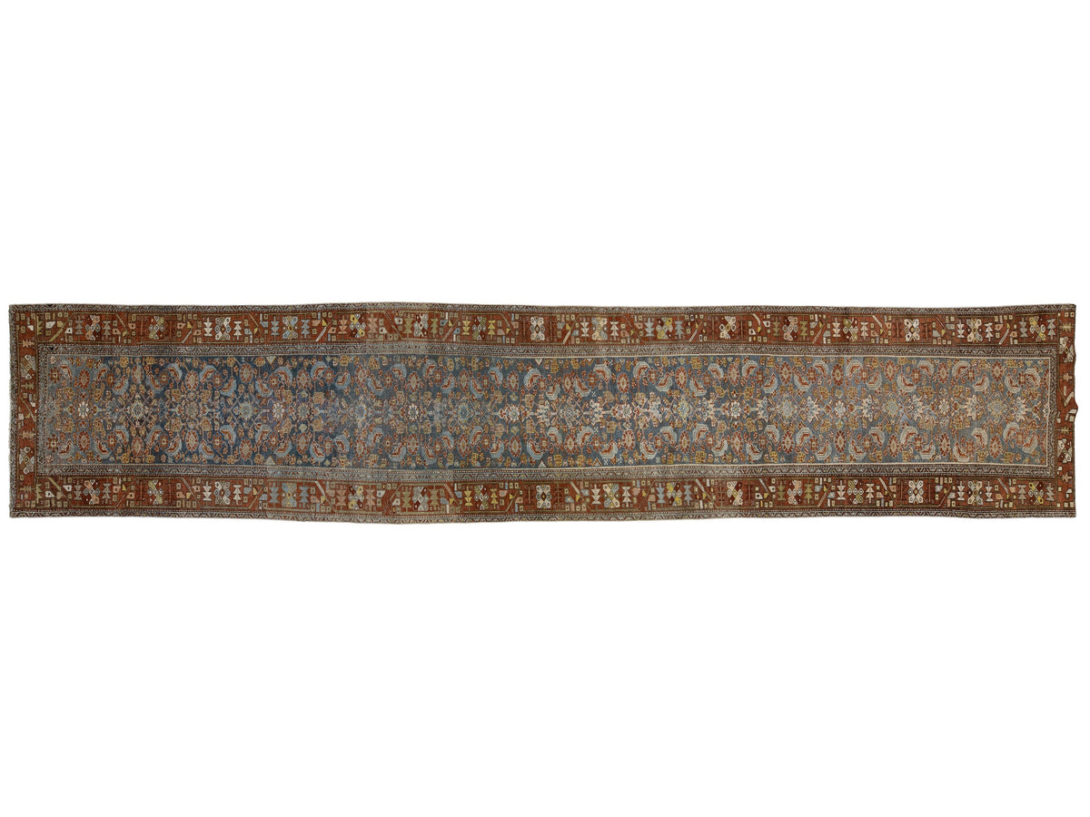 Antique Malayer Wool Runner 3 X 16