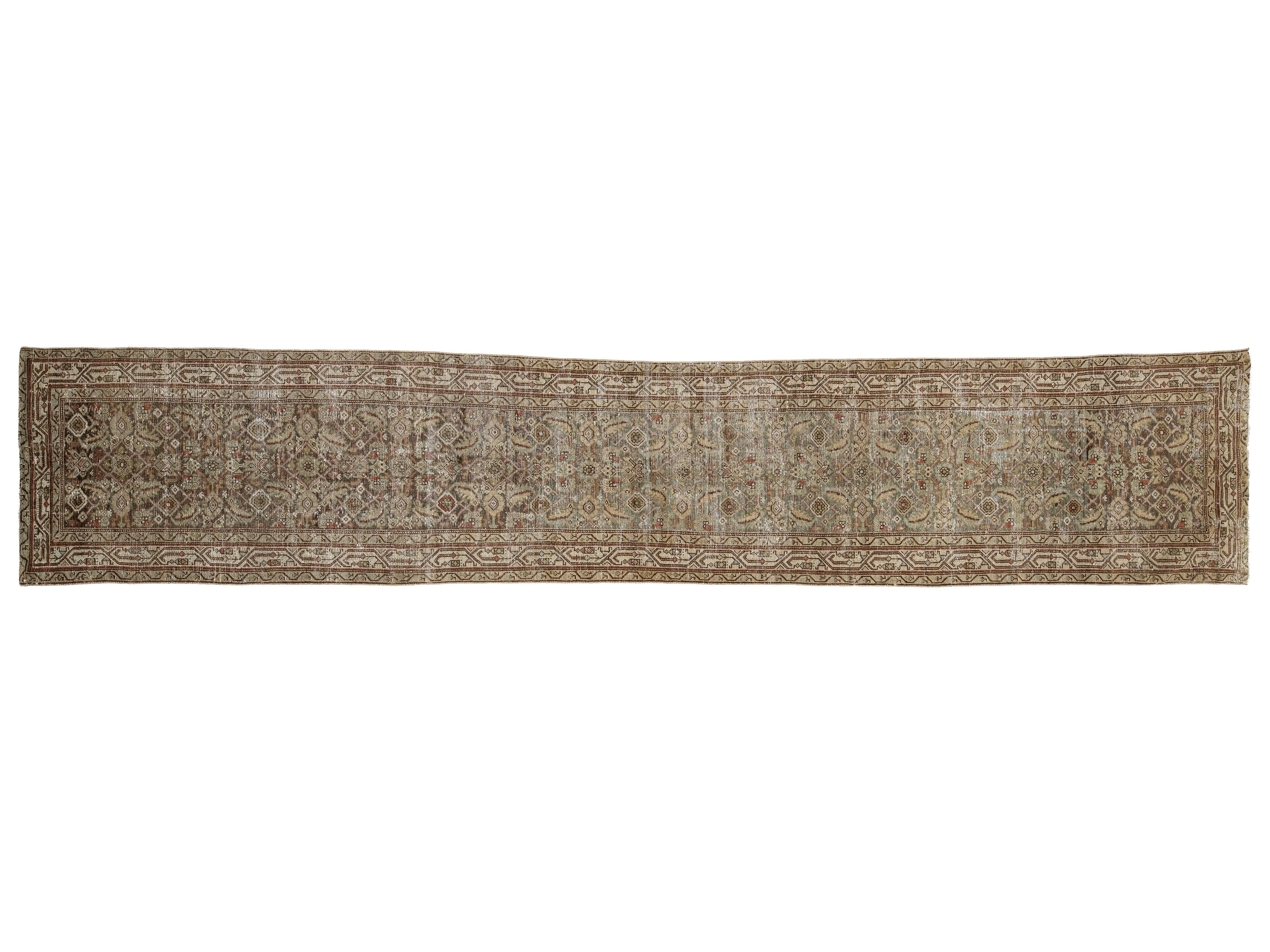 Antique Malayer Wool Runner 3 X 16