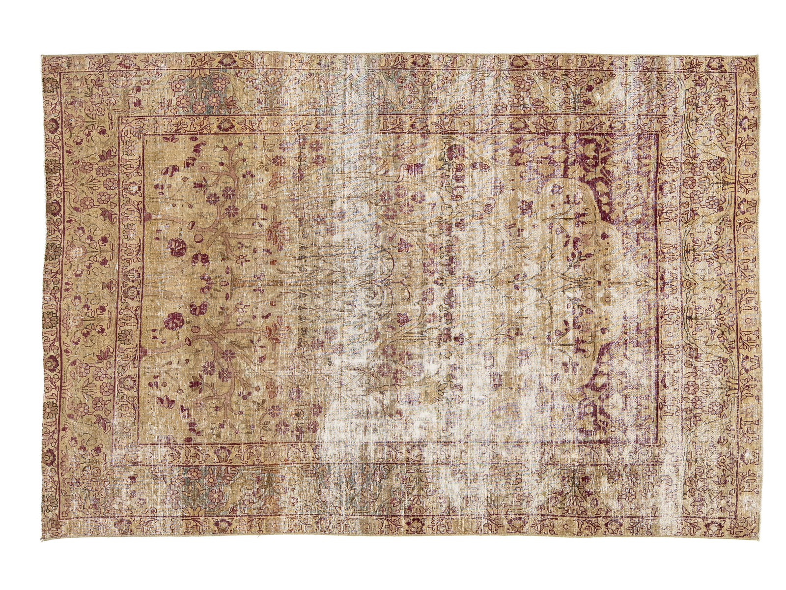 Antique Kerman Wool Rug 4 X 7