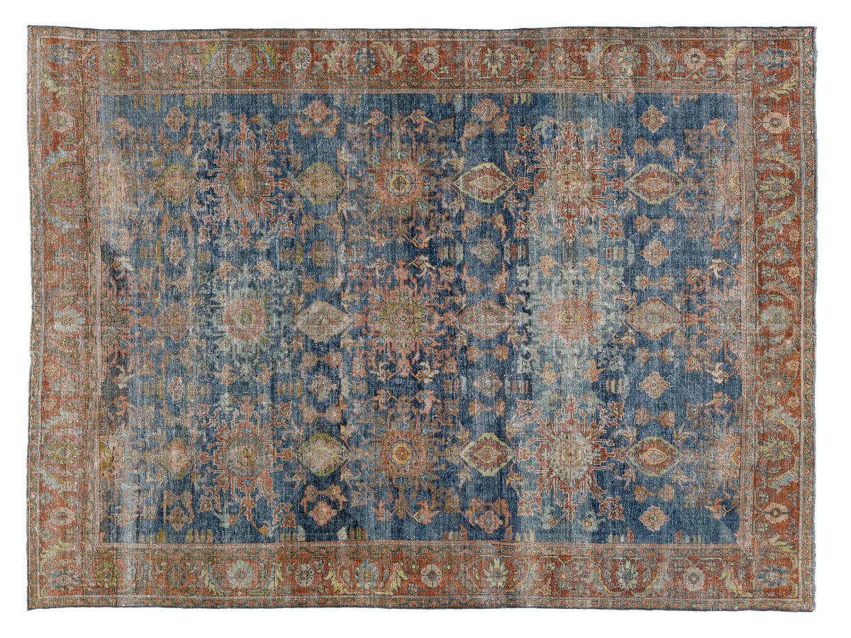 Antique Mahal Wool Rug 9 X 12