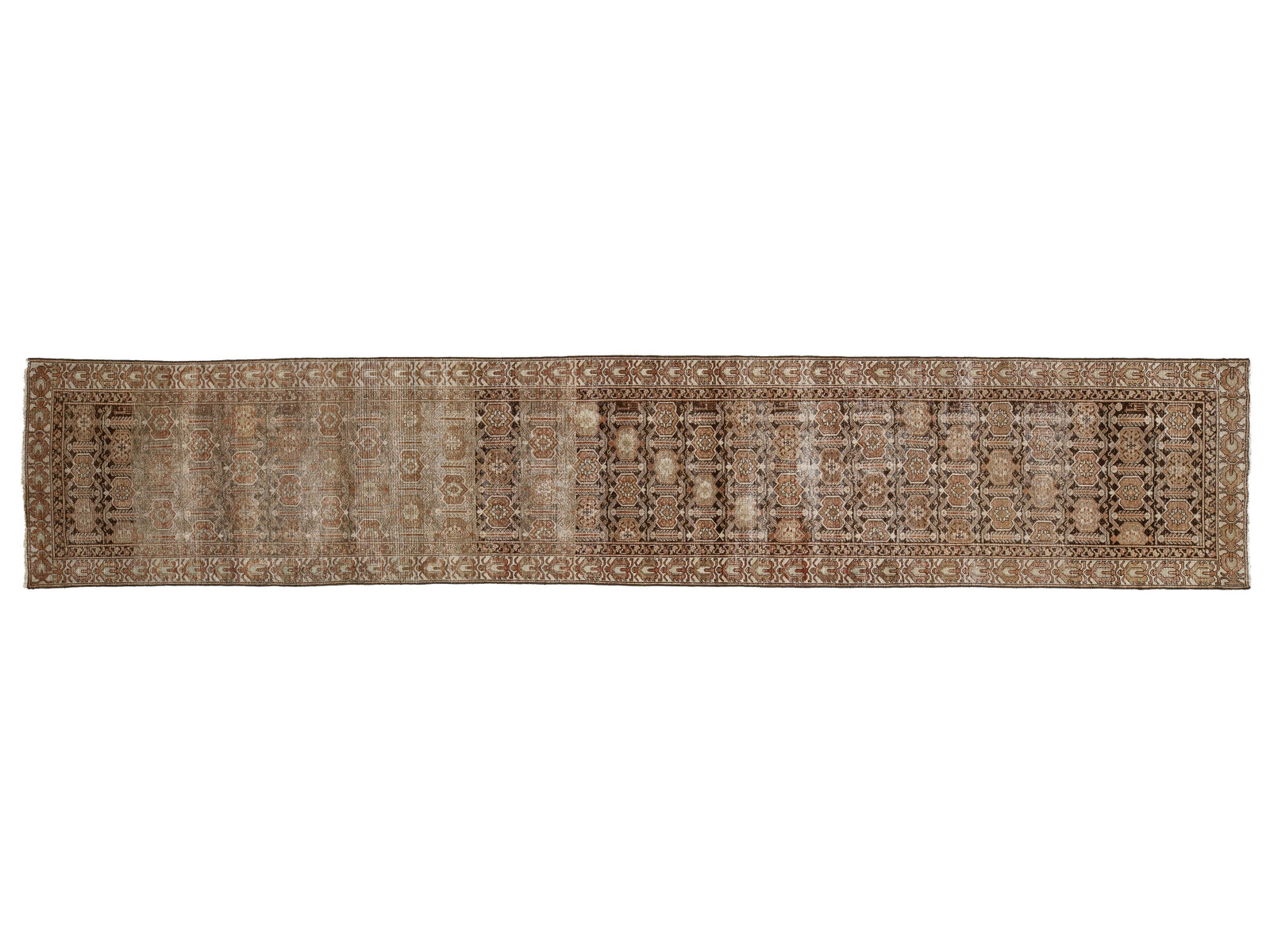 Antique Malayer Wool Runner 3 X 16