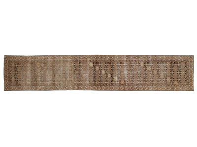 Antique Malayer Wool Runner 3 X 16