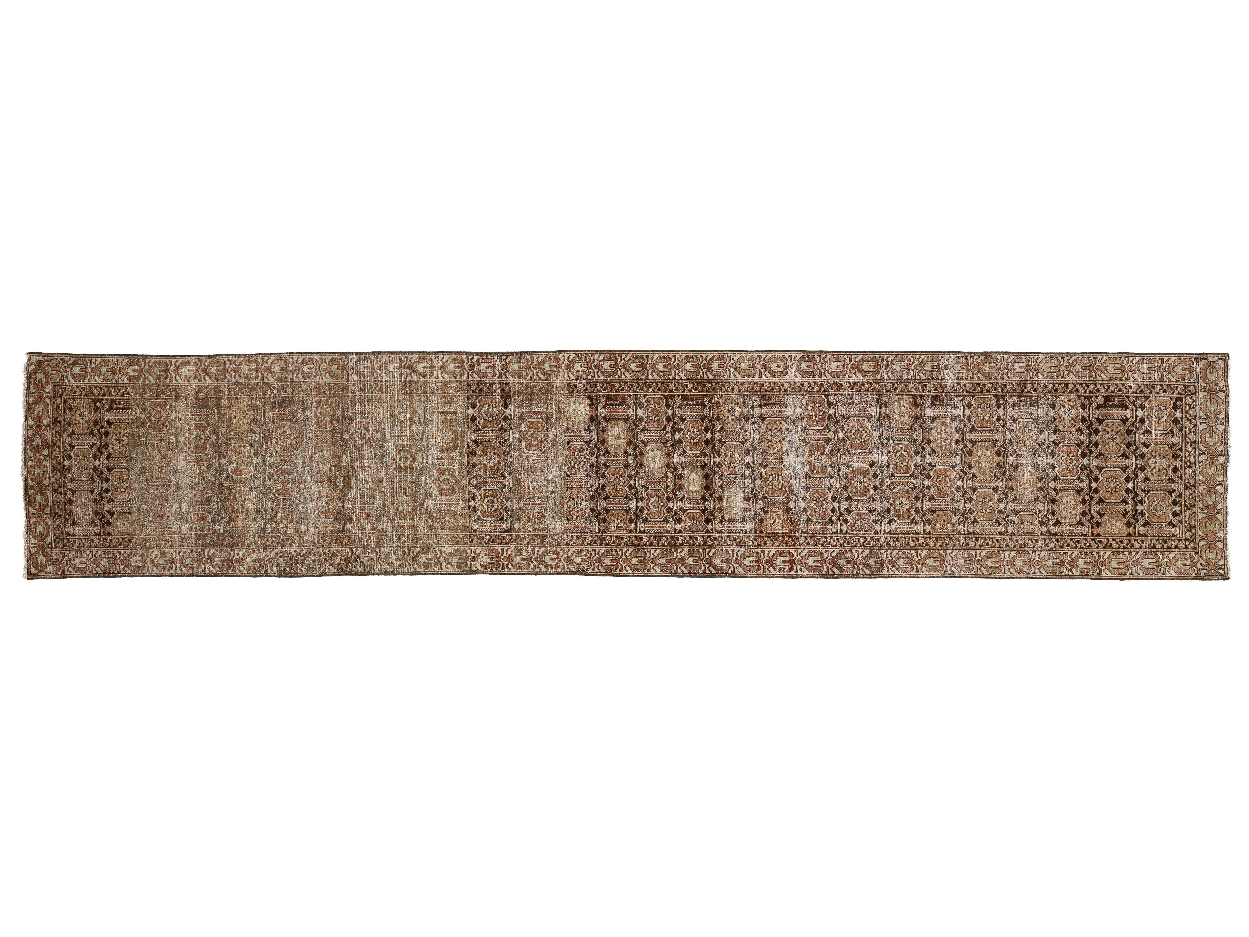 Antique Malayer Wool Runner 3 X 16