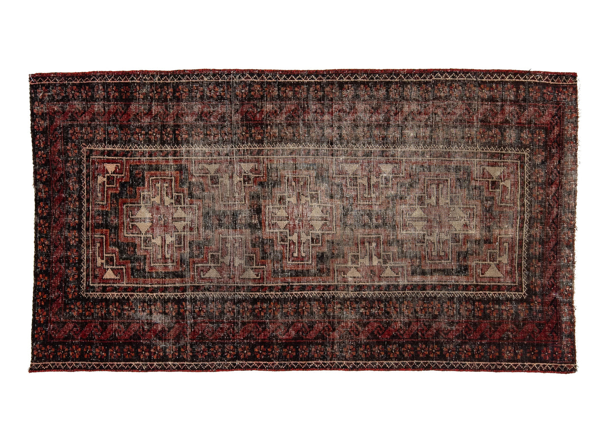 Antique Caucasian Wool Rug 3 X 6