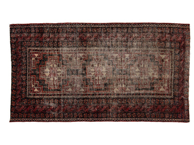 Antique Caucasian Wool Rug 3 X 6