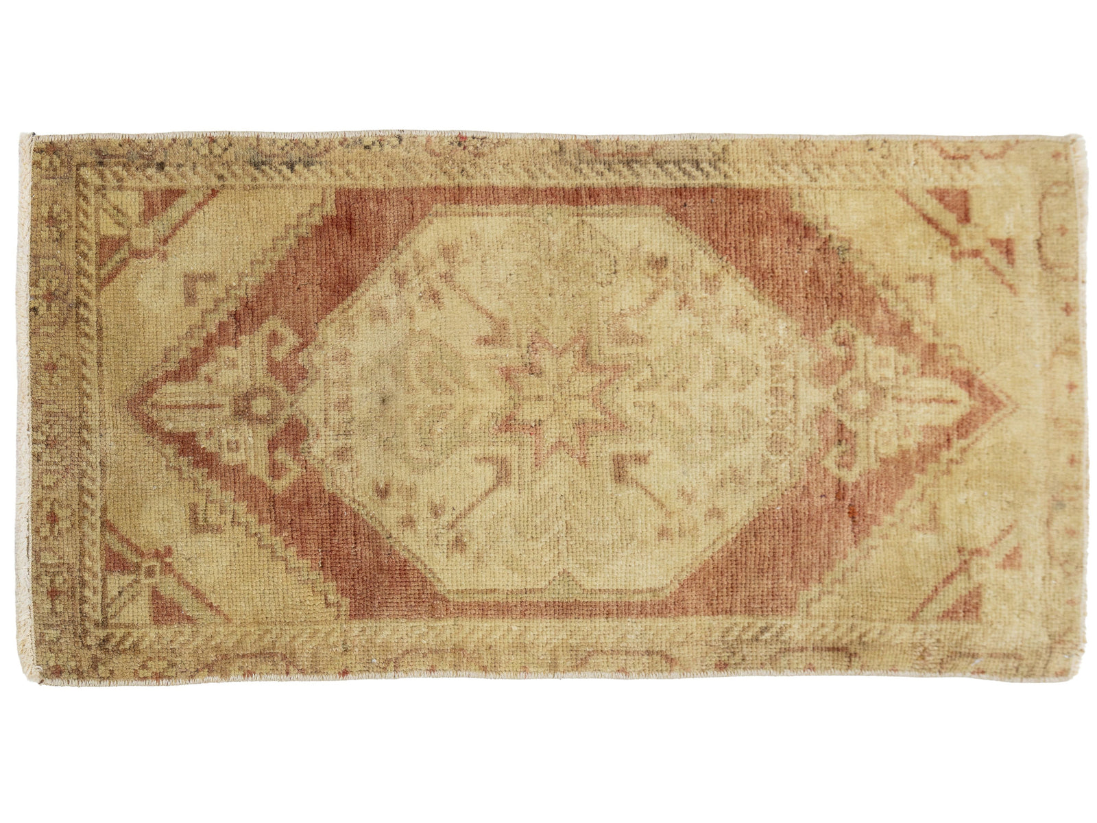 Antique Turkish Oushak Wool Rug 2 X 3