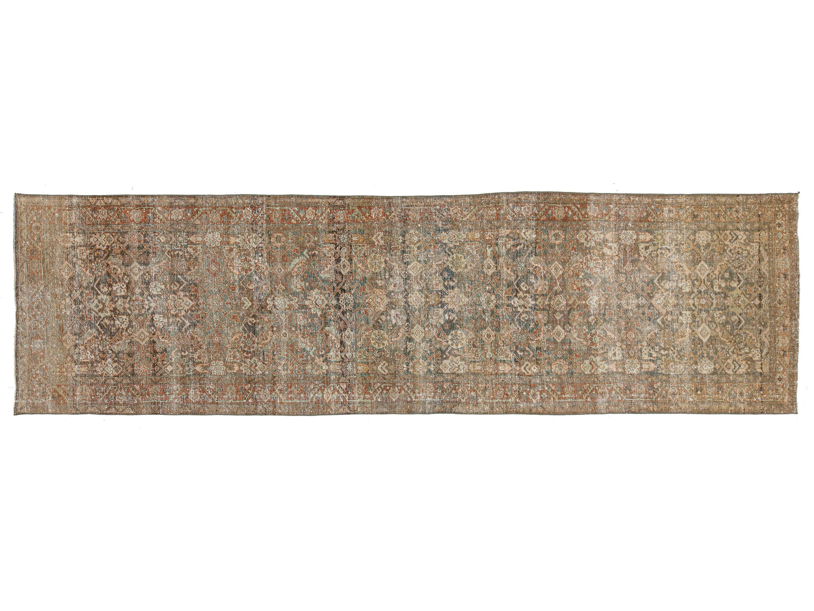 Antique Malayer Wool Runner 3 X 12
