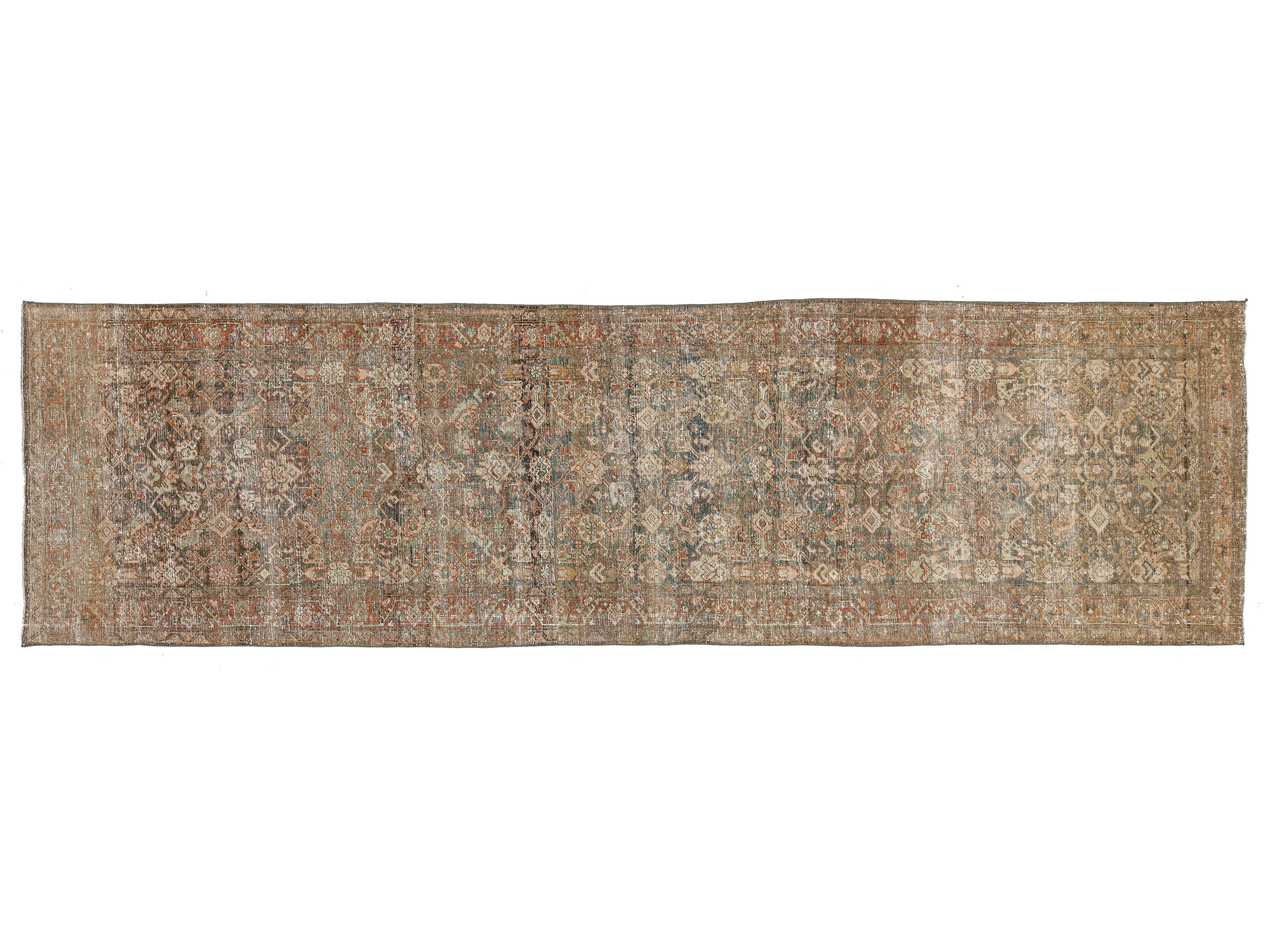 Antique Malayer Wool Runner 3 X 12