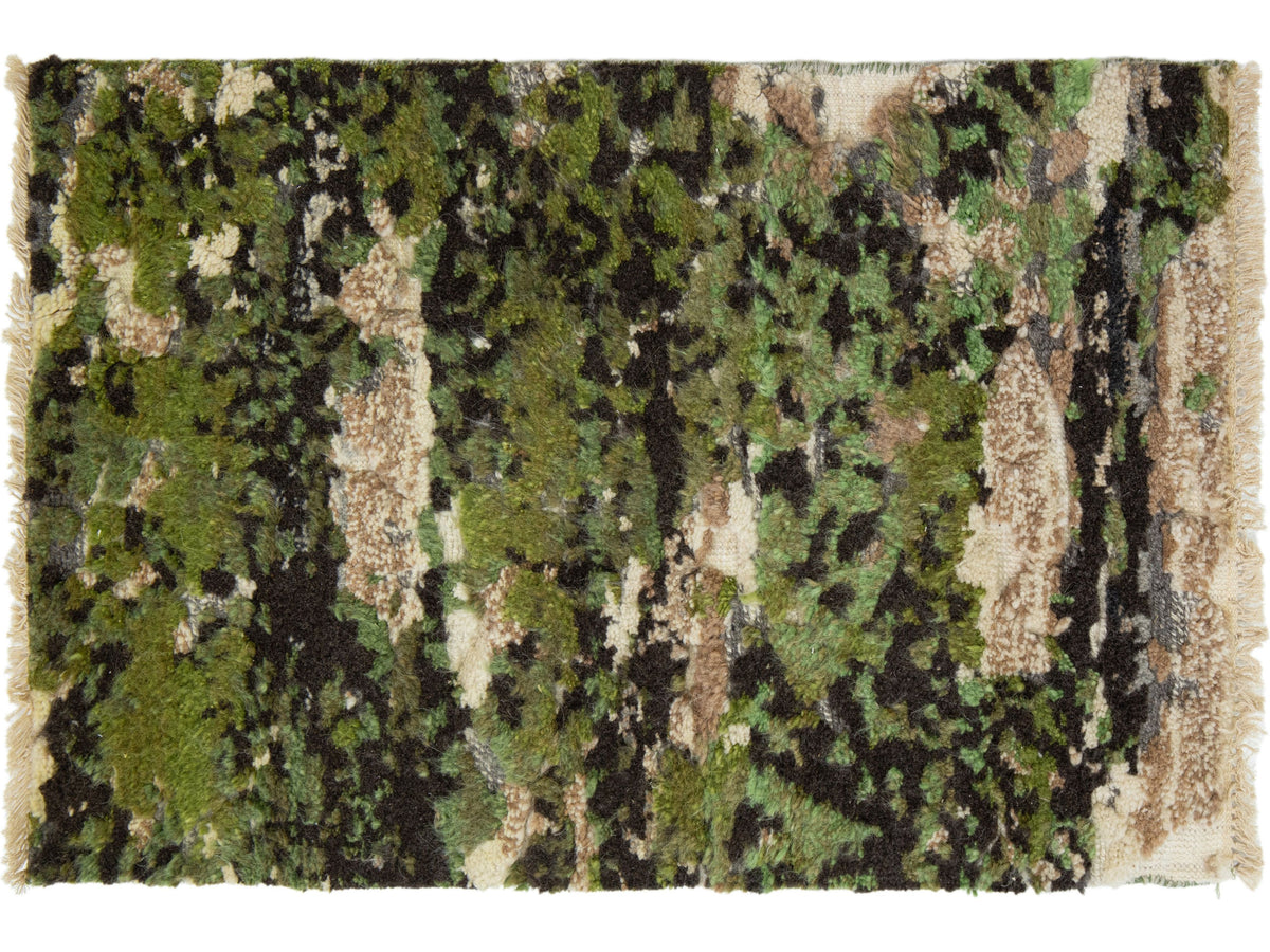 Modern Foilage Wool Custom Rug