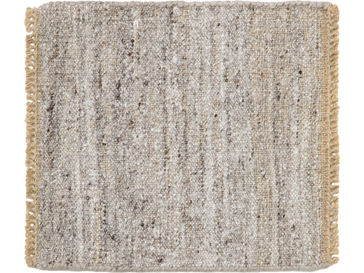 Modern Flatweave Linen and Silk Custom Rug