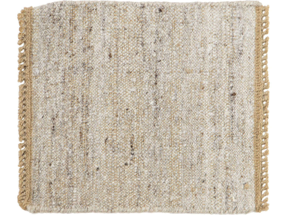 Modern Flatweave Wool and Jute Custom Rug