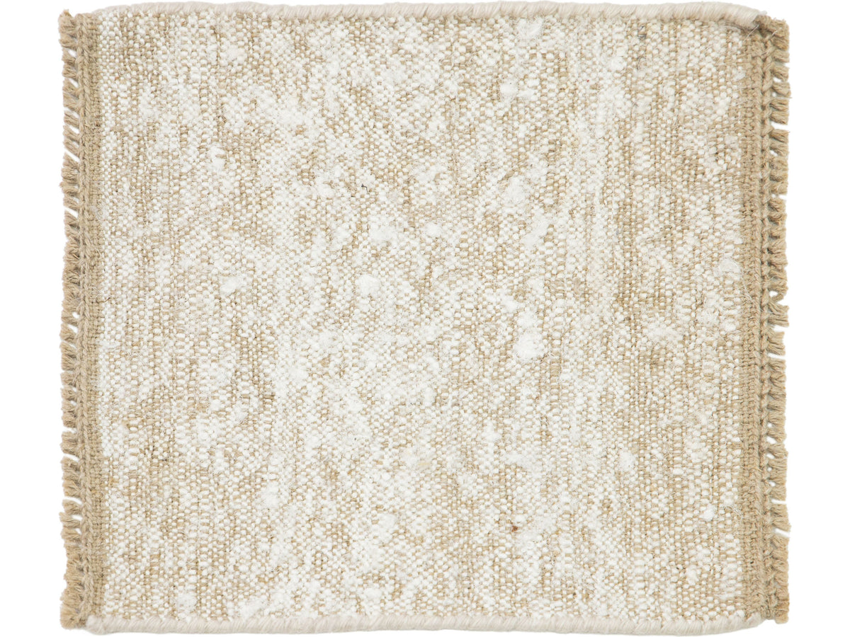 Modern Flatweave Linen and Silk Custom Rug
