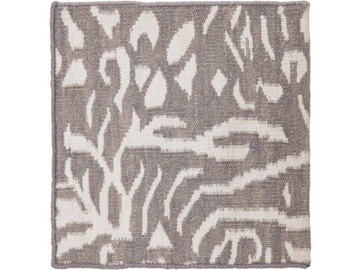 Modern Kilim Wool and Silk Custom Rug