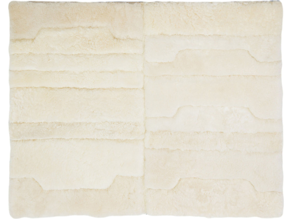 Modern Genuine Sheep Leather Custom Rug